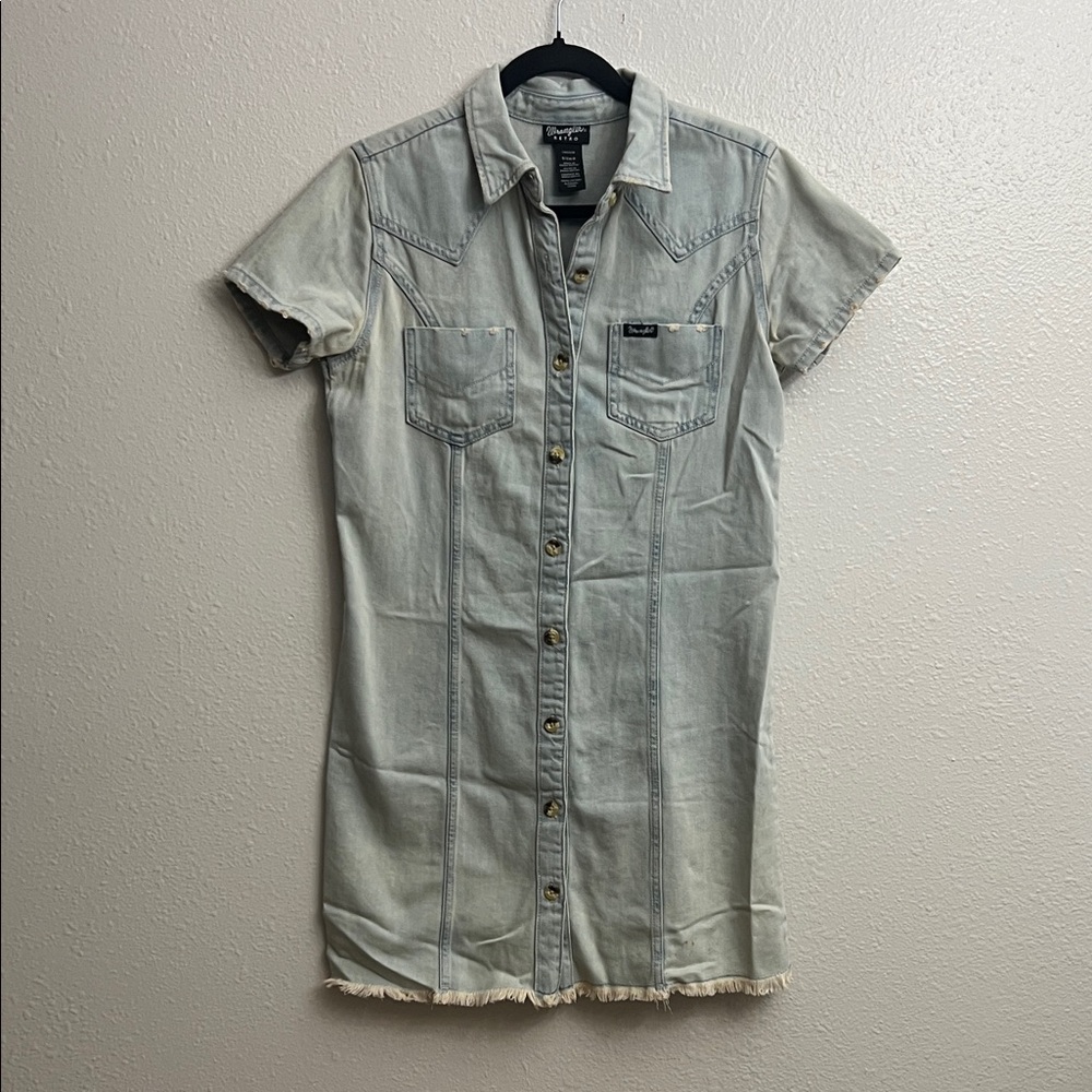 Wrangler Light Gray Denim Mini Dress